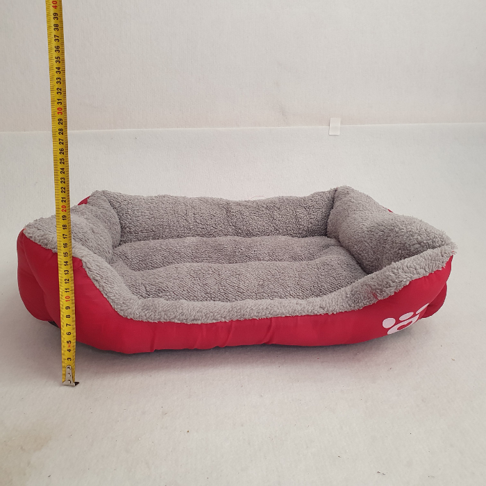 Лежанка для собак и кошек теплая 54х42 см Красный (A444-M-Red) - фото 9