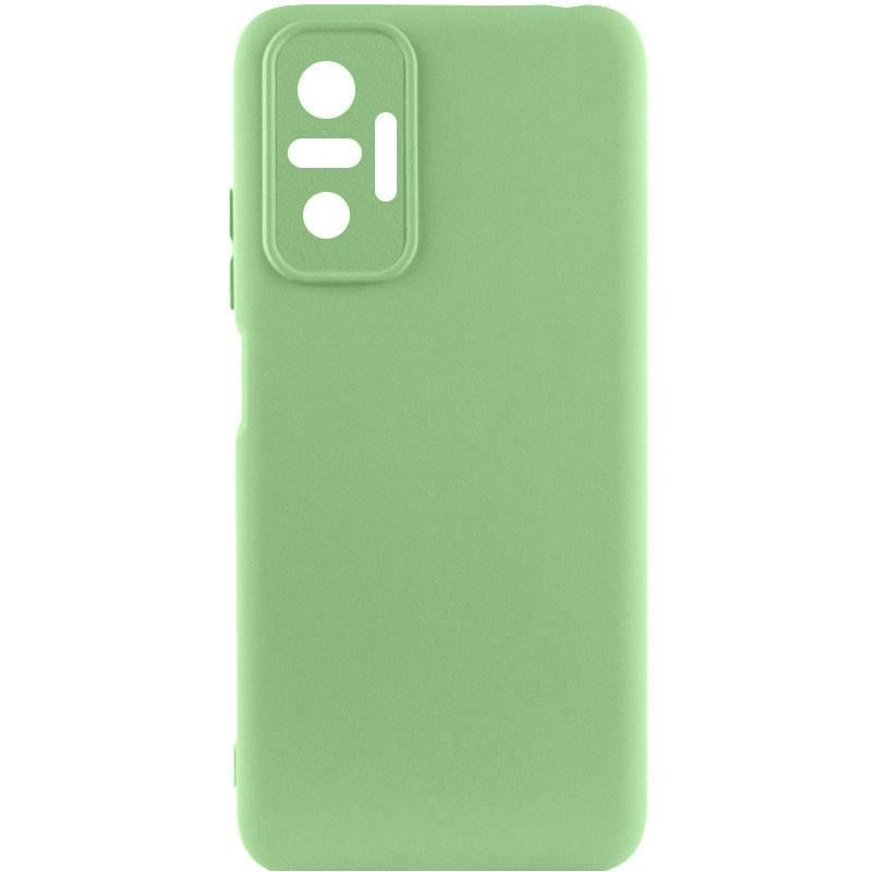 Противоударный Чехол Silicone Cover Lakshmi Full Camera (AAA) для Xiaomi Redmi Note 10 Pro / 10 Pro Max Мятный/Mint