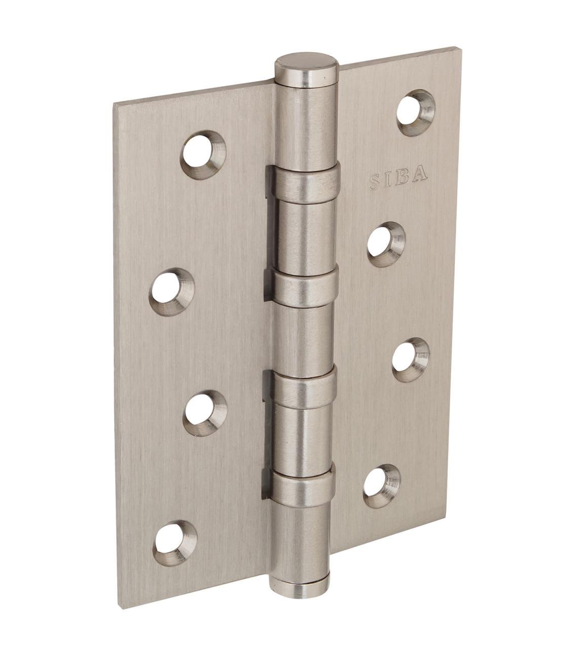 Петля дверна Siba універсальна латунна 100 мм Матовий нікель (4BB 4"х3"х3 мм FHP SN) Петля дверна Siba універсальна латунна 100 мм Матовий нікель (4BB 4"х3"х3 мм FHP SN)