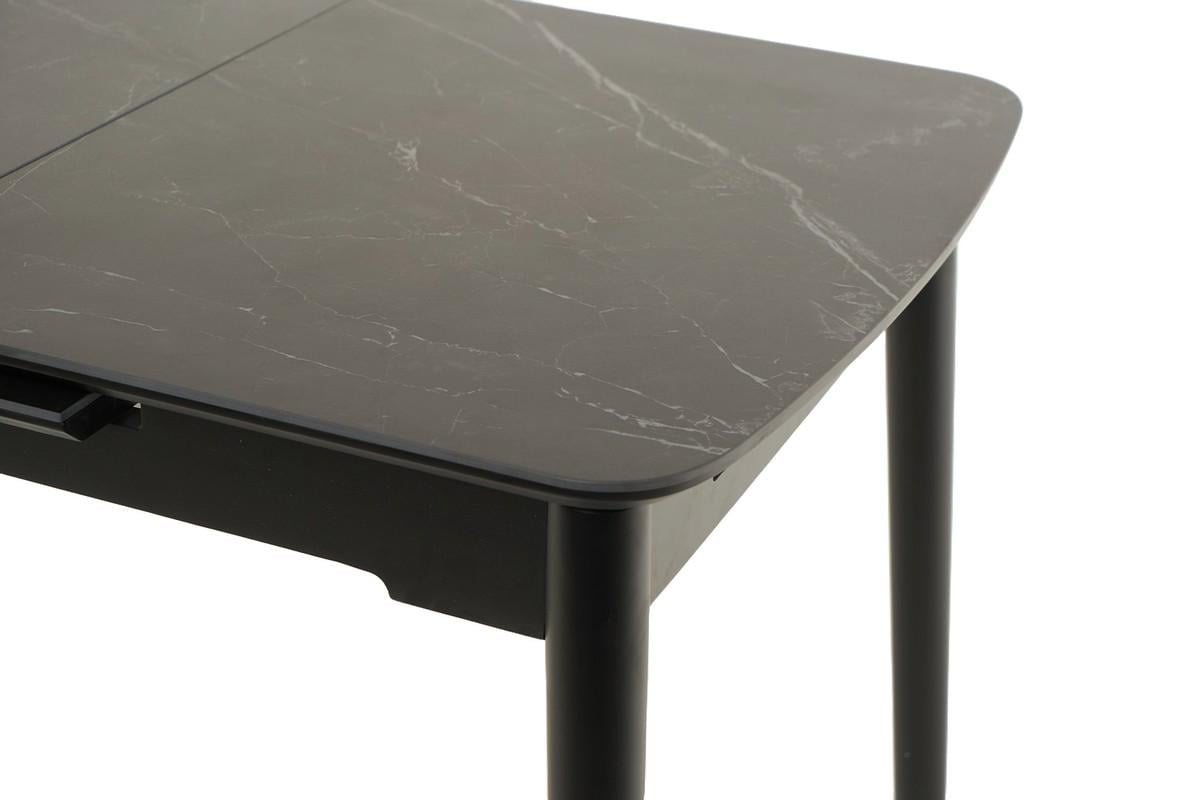 Стіл обідній розсувний Vetro Mebel 900-1200x750x760 мм Чорний онікс/Чорний (TМ-87-1) - фото 7