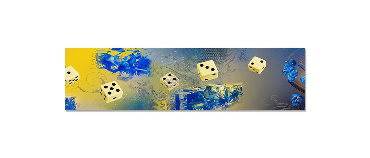 Наклейка виниловая на кухню Zatarga Игральные Кости 650х2500 мм (1283915302)