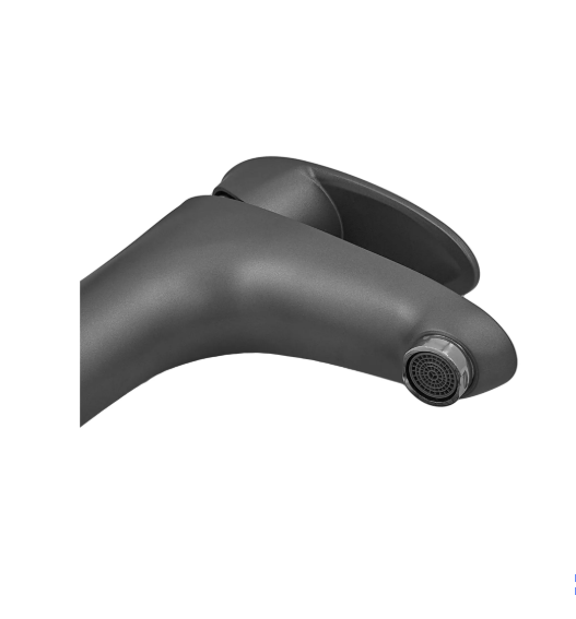 Смеситель для умывальника цвет графит из термопластика PLAMIX CEZAR-001 SET Graphite со шлангами (PM0688) - фото 5