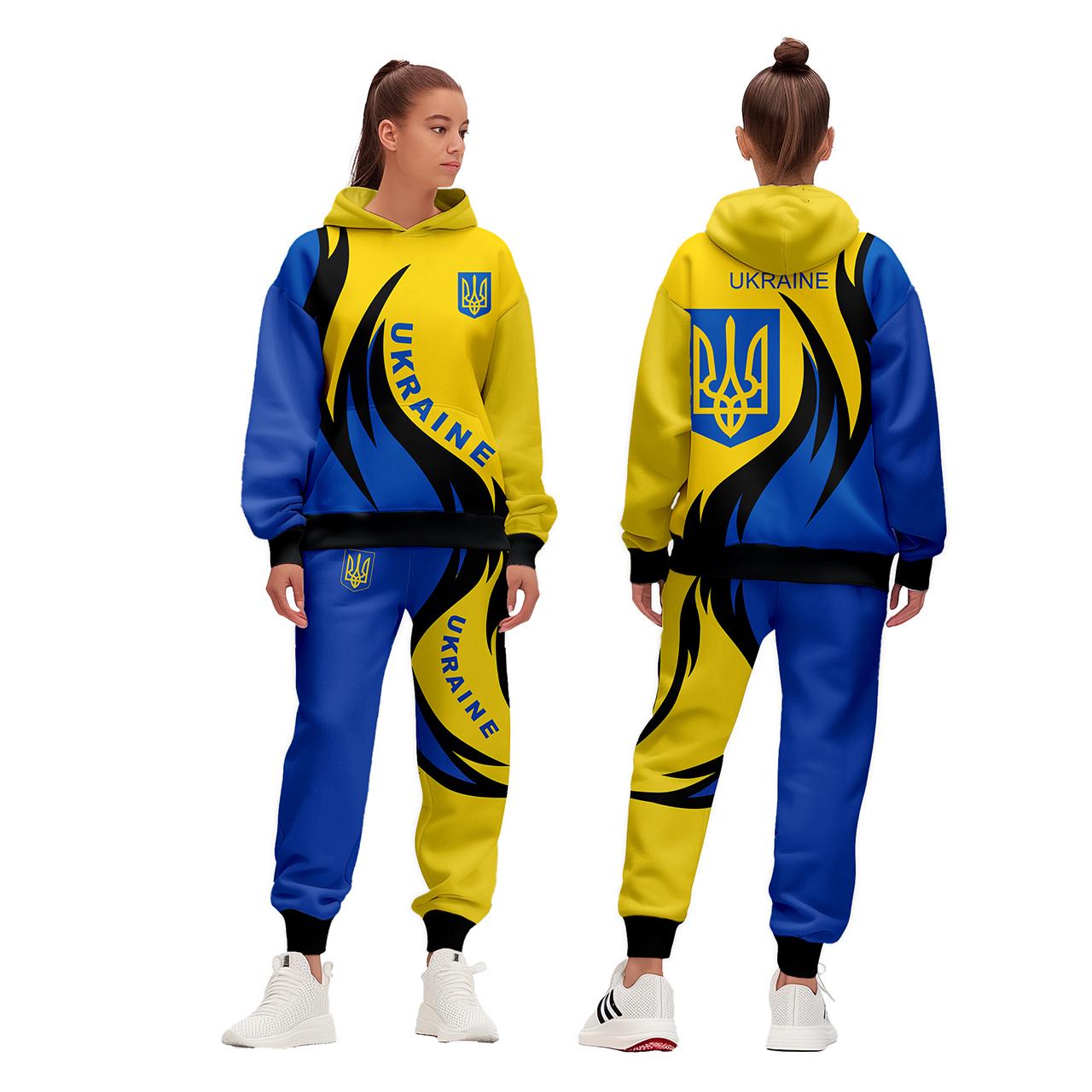 Спортивний костюм жіночий Прапор L Синій/Жовтий (200084) - фото 2