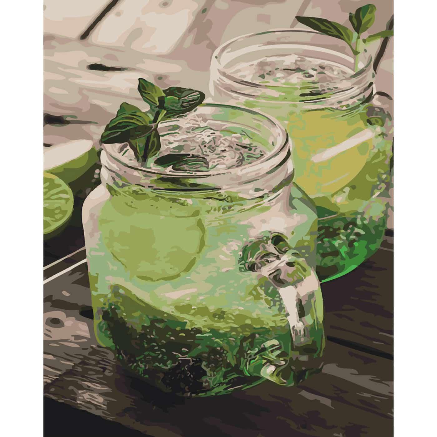 Картина по номерам Strateg Лаймовый напиток 40х50 см (SY6427)