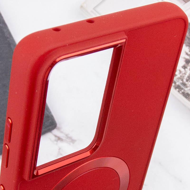 Противоударный TPU Чехол Bonbon Metal Style with MagSafe для Samsung Galaxy S22 Ultra Красный / Red - фото 5