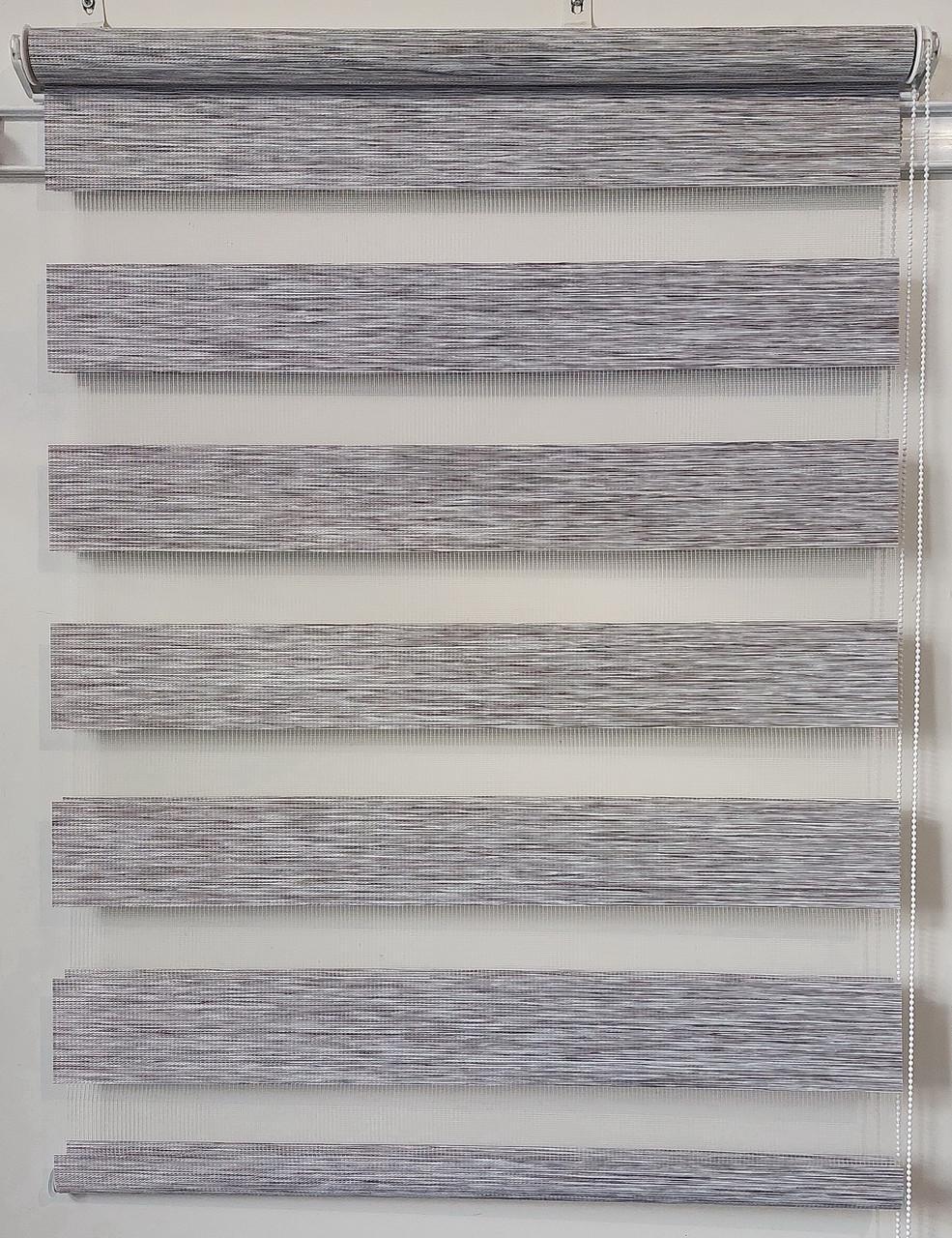 Рулонная штора день-ночь Miranda ВМ-17 140х130 см Серый (ВМ-17-40)