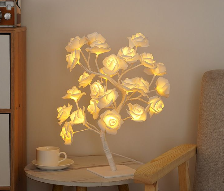 Настольная лампа Дерево Белая роза NNG-04 24 LED (44896-NNG-04_277)