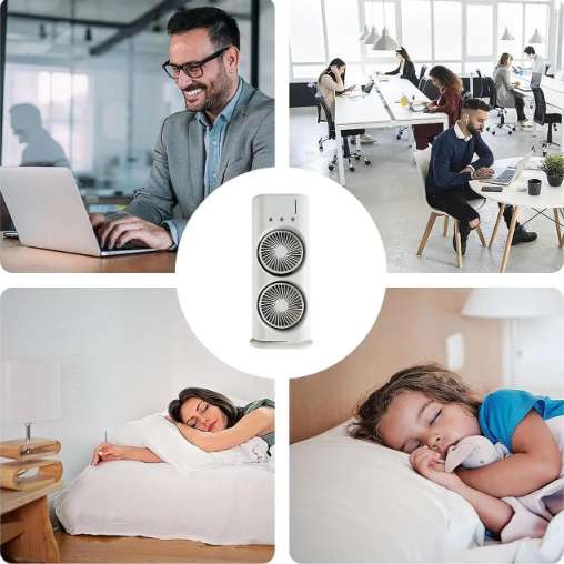 Вентилятор портативний настільний Double Mist 2в1 зі зволожувачем (VP-678) - фото 6 Вентилятор портативний настільний Double Mist 2в1 зі зволожувачем (VP-678) - фото 6