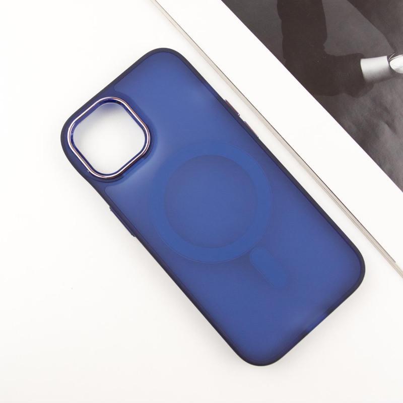 Протиударний Чохол TPU+PC Lily with MagSafe для Apple iPhone 14 (6.1") Deep Navy - фото 3