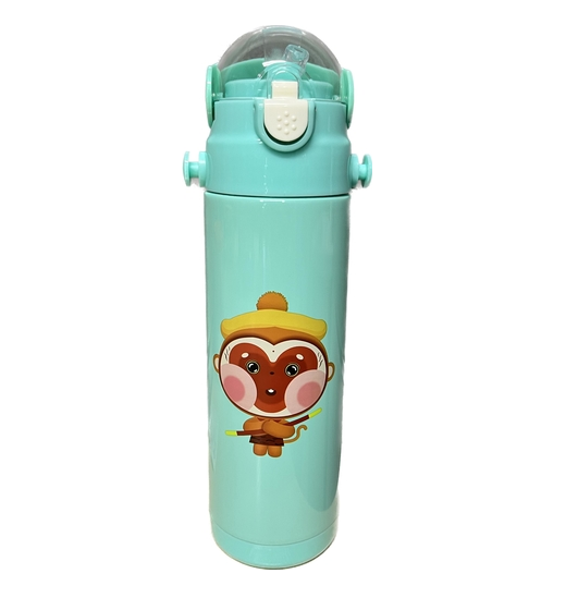 Термос-поїлка дитяча з трубочкою і ременем Stenson MT-2089G 500 мл Blue (576330)