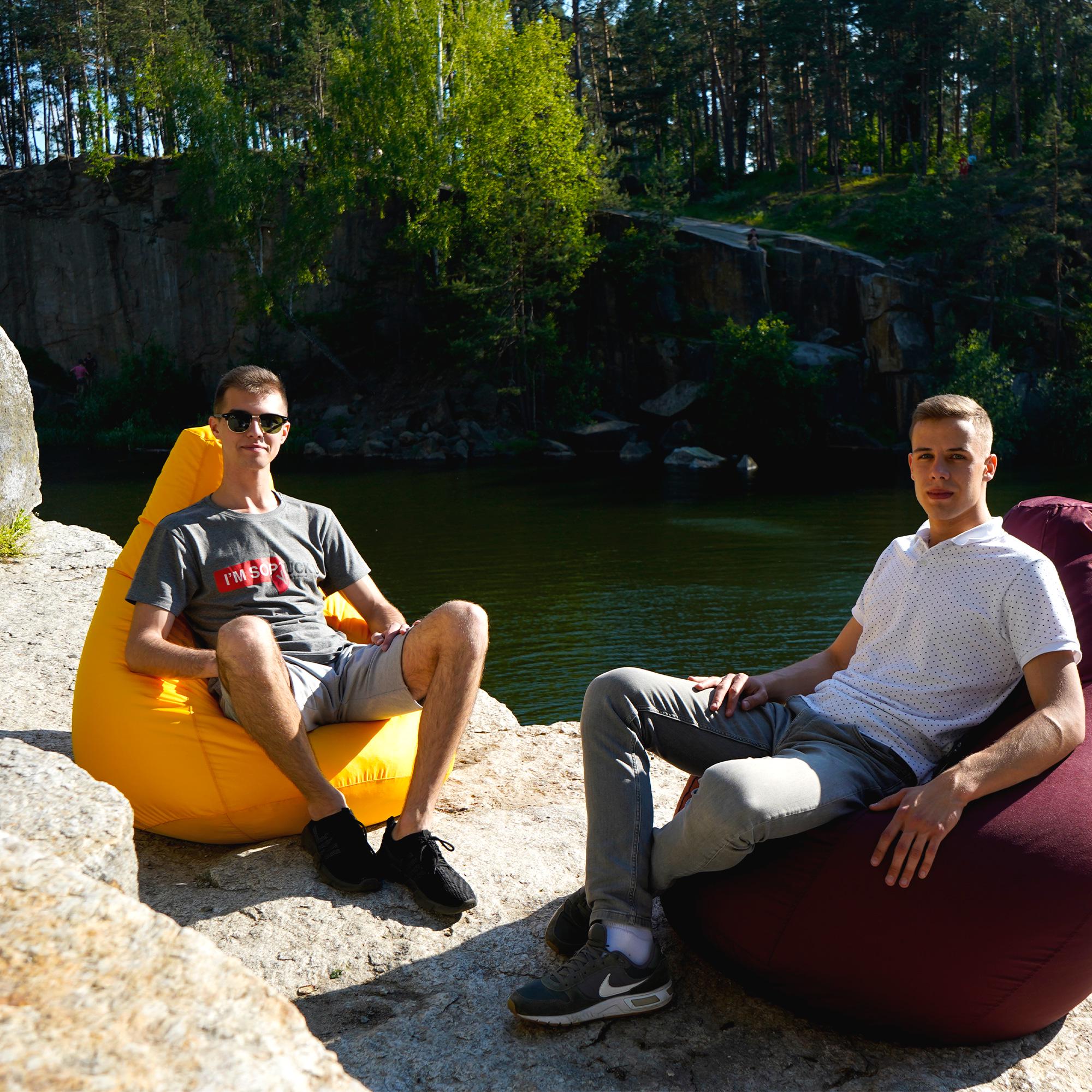 Кресло-мешок iQmebel Груша стандарт+ оксфорд Желтый - фото 4