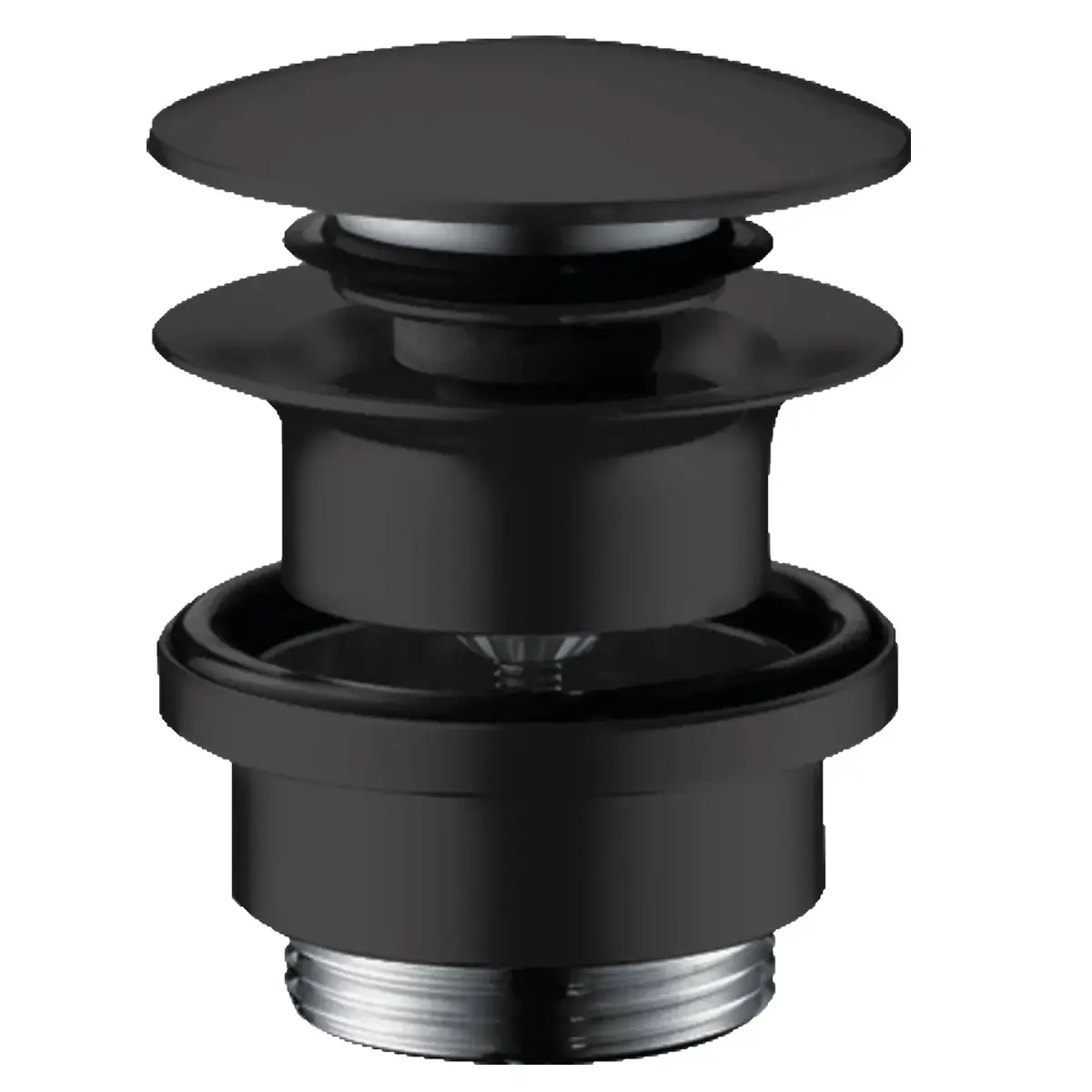 Клапан донный Hansgrohe 1 1/4″ Push-Open для умывальника Черный матовый (50100670)