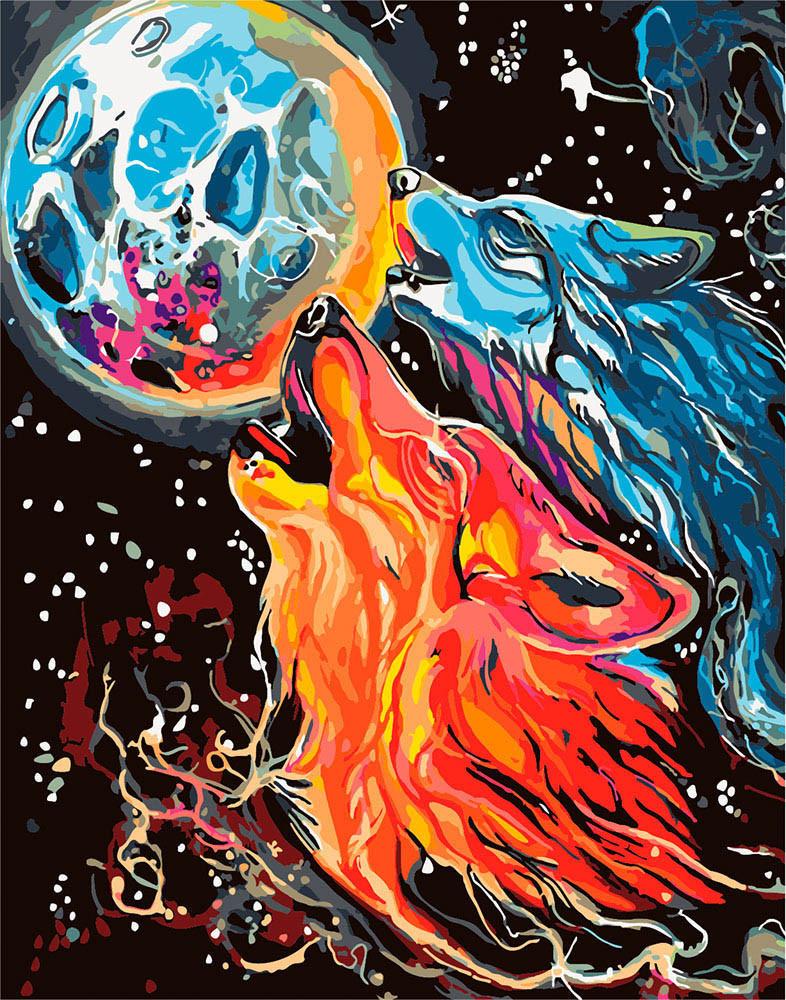 Картина по номерам Идейка Бесстрашные волки 40x50 см (skl-КНО4007)