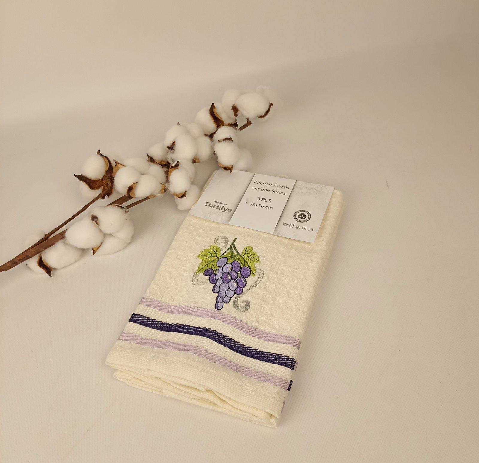 Набор вафельных полотенец Meteor Simona Grape 2 3 шт. (CN37676)