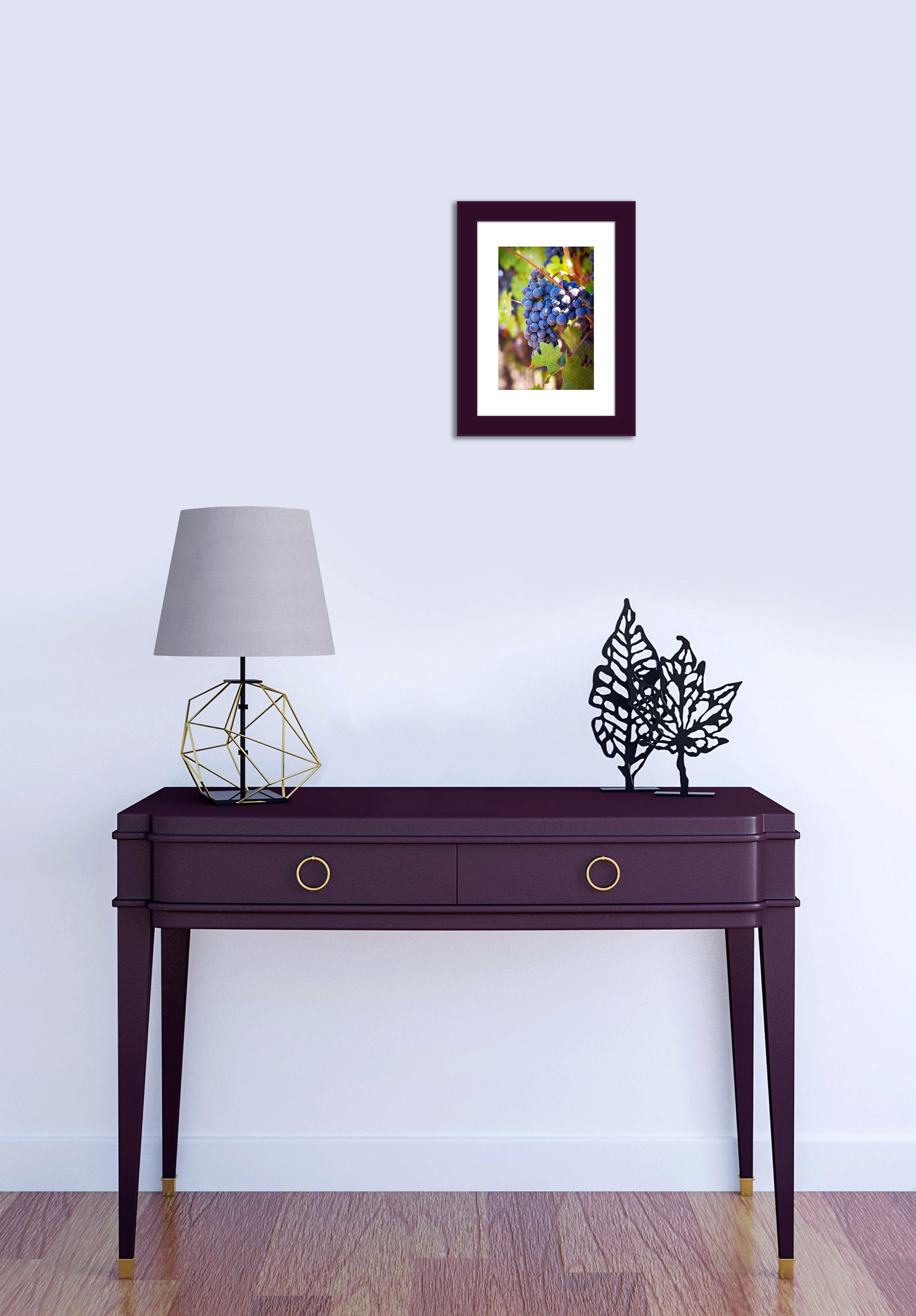 Фоторамка деревянная EmojiFrame 15х21 см А5 под фото 10х15 см AH2220-02 пластиковое стекло 0,8 мм паспарту Фиолетовый - фото 5