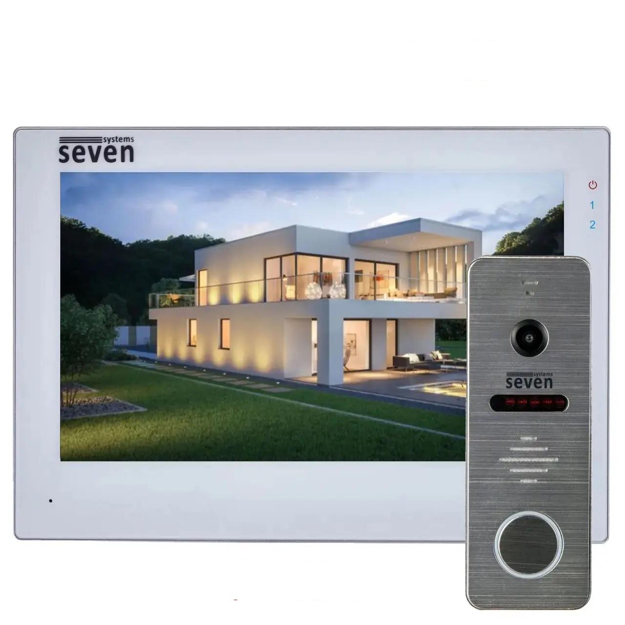 Домофон SEVEN DP-7577/04Kit Wi-Fi 7" із викликовою панеллю White Домофон SEVEN DP-7577/04Kit Wi-Fi 7" із викликовою панеллю White