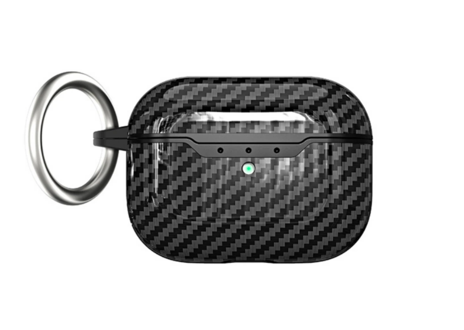 Чехол силиконовый Primo Carbon Fiber для AirPods Pro 2 Black (1835588218) - фото 1