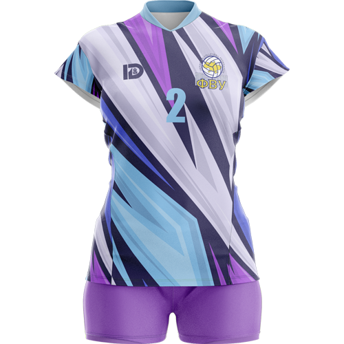 Жіноча волейбольна ігрова форма S Блакитний/Фіолетовий (05121058)