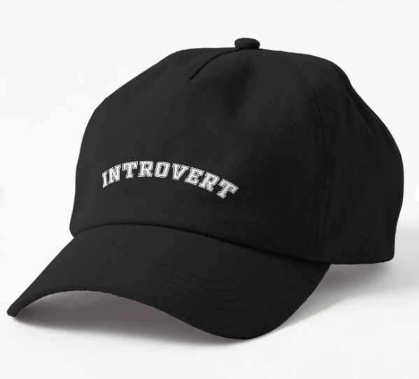 Кепка унисекс Malfini с принтом "Introvert" Черный (ПН274К-1)