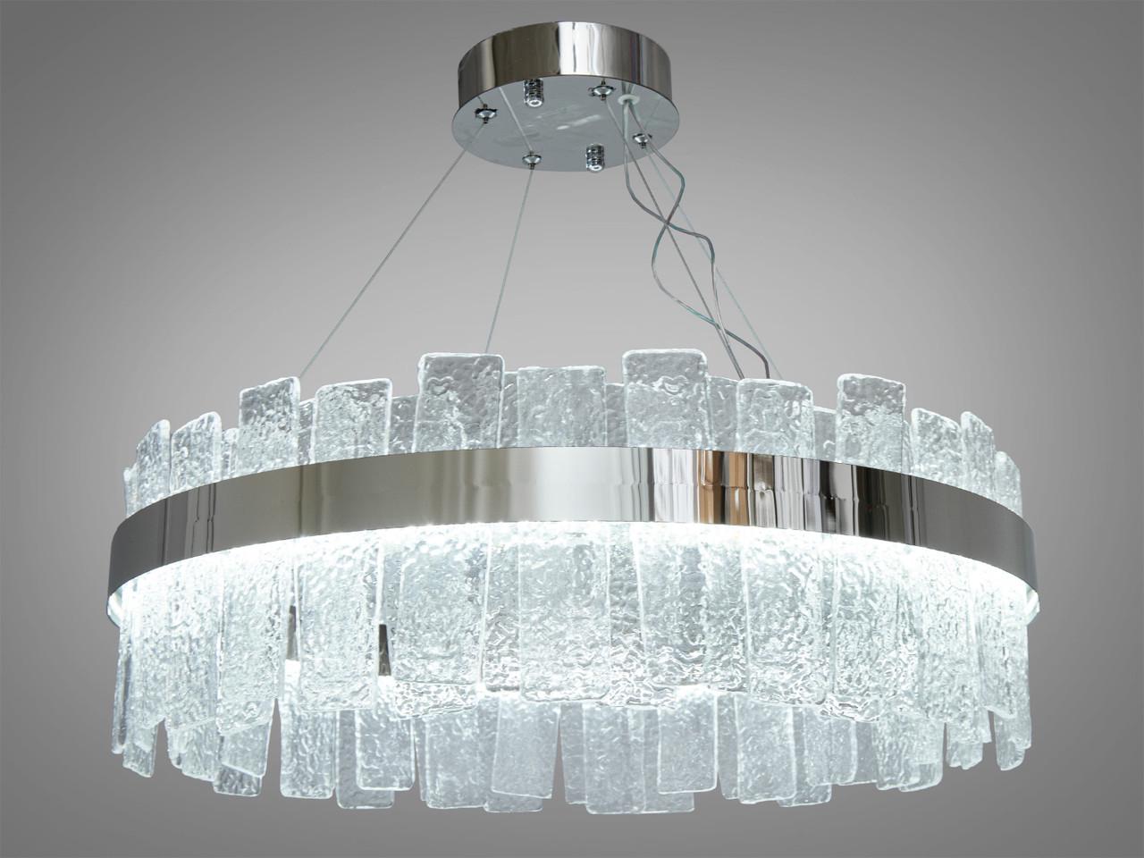 Люстра хрустальная LED в гостиную 817-600CH-LS 140W на 20 м2 Хром (2121570448)