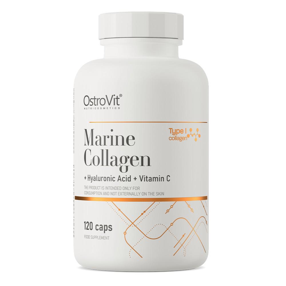 Коллаген OstroVit Marine Collagen with Hyaluronic Acid and Vitamin C 120 капсул (OSV-00167)