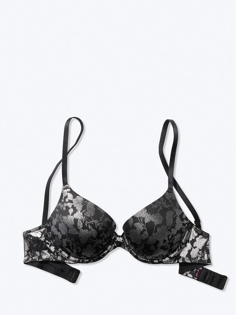 Бюстгальтер Victoria's Secret 394-746 Push-up 75D Чорний/Сріблястий (1-51) - фото 3