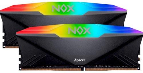 Память 8 Gb x2/16Gb Kit DDR4/3200 MHz/Apacer NOX RGB, Black (AH4U16G32C28YNBAA-2) - фото 2 Память 8 Gb x2/16Gb Kit DDR4/3200 MHz/Apacer NOX RGB, Black (AH4U16G32C28YNBAA-2) - фото 2