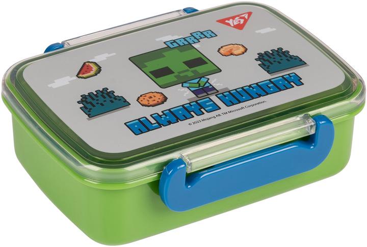 Контейнер Yes Minecraft 420 мл Зелено-сірий (708054) - фото 1 Контейнер Yes Minecraft 420 мл Зелено-сірий (708054) - фото 1
