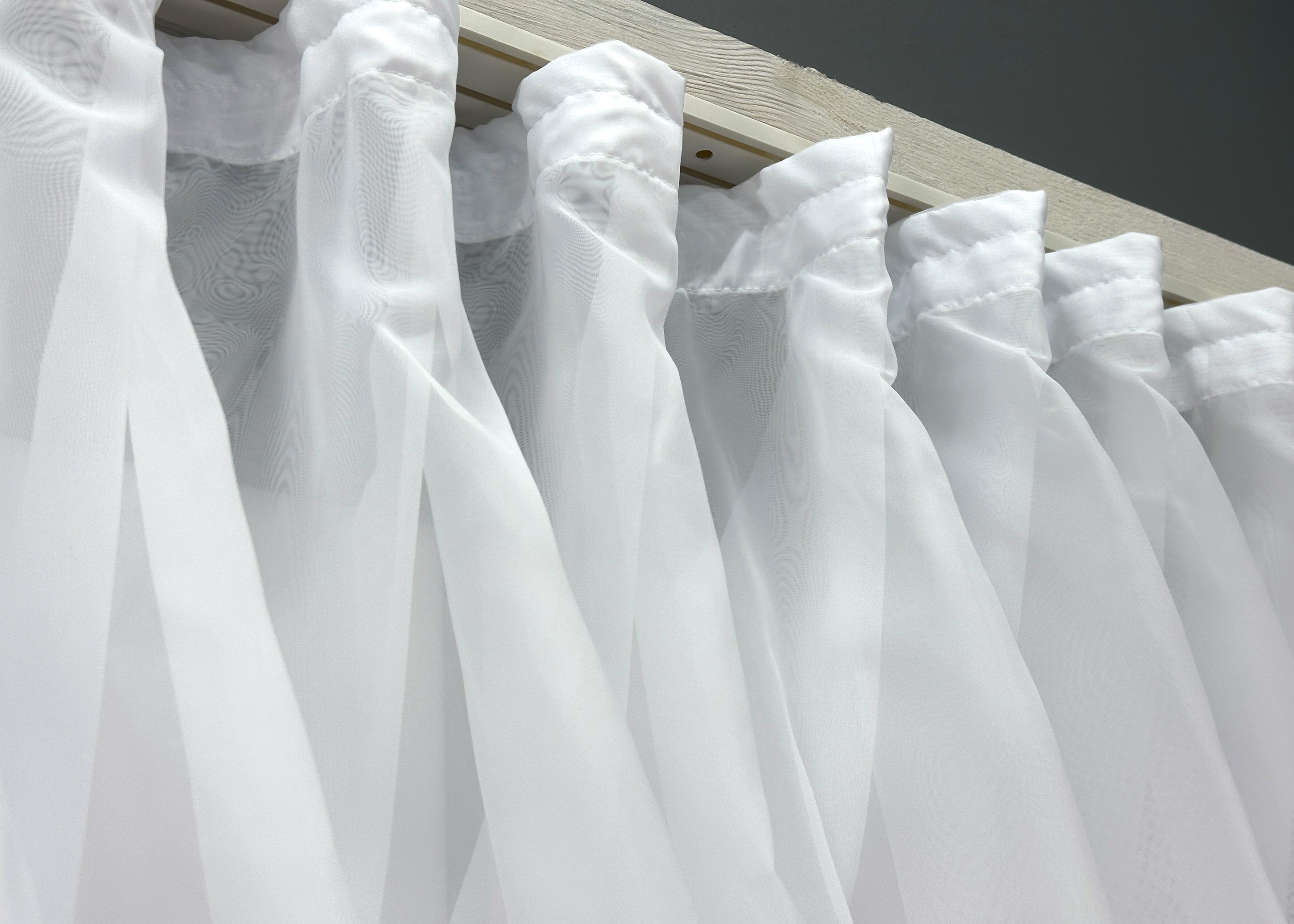 Шторки кухонные VR-Textil № 101к с подвязками 330х170 см Белый/Синий (52-1181) - фото 7