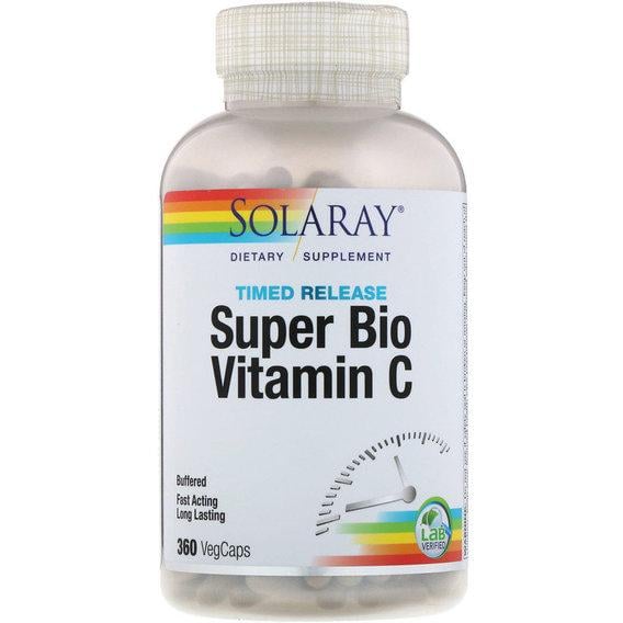 Витамин C Solaray Super Bio Vitamin C Timed Release 360 Veg Caps (SOR-04462)