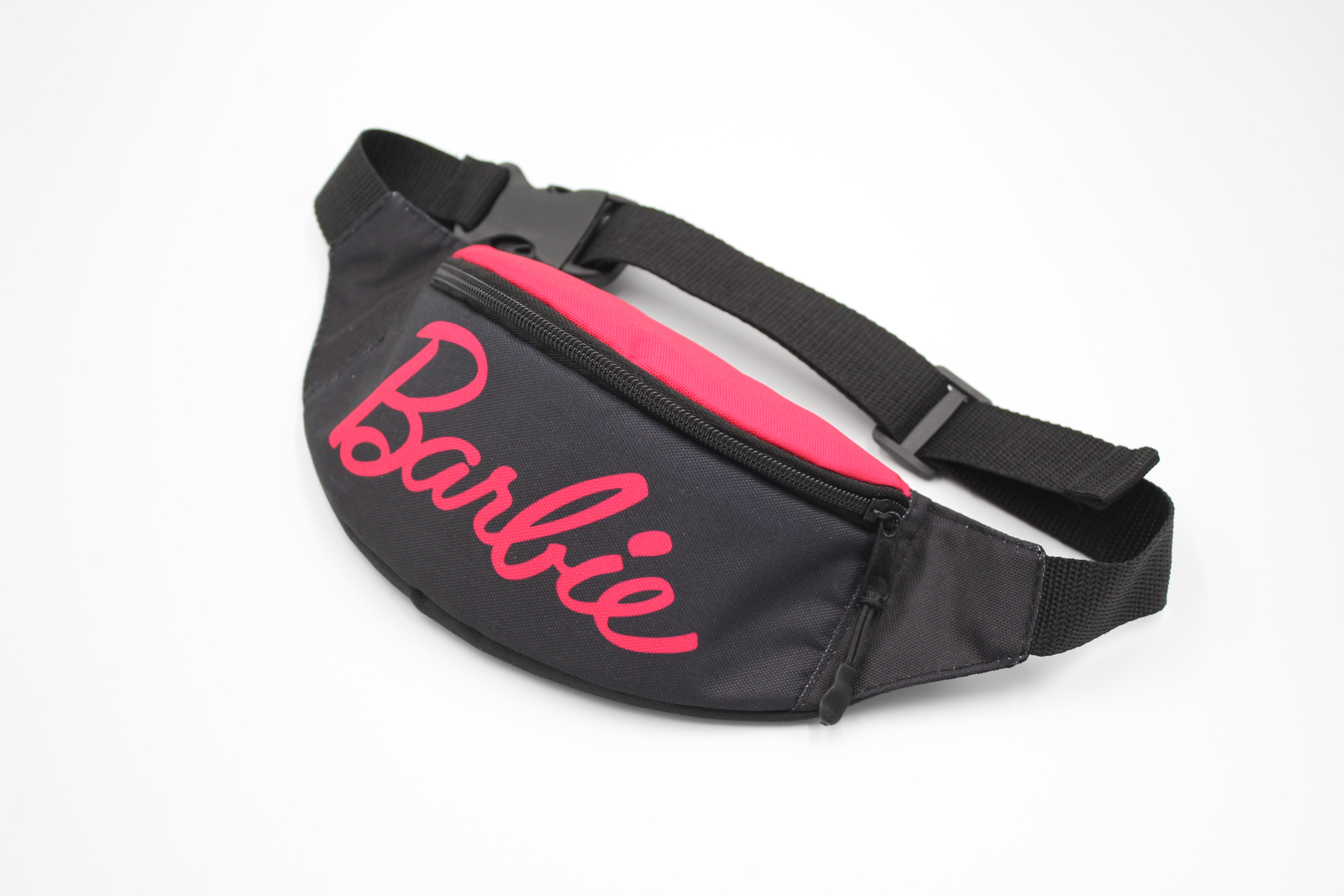 Бананка для дівчинки з регулюючим ремінцем 4-8 років Барбі Чорно-малиновий (Д-036) - фото 6