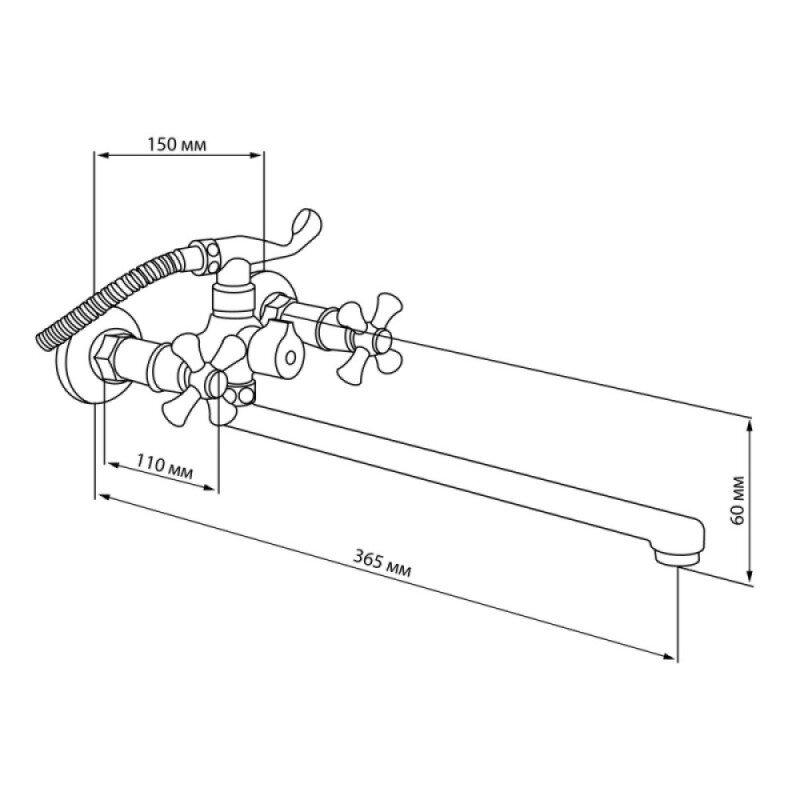Смеситель для ванны Lidz 30 21 LIDZCRM302114300 двухвентильный Хром (61600) - фото 2 Смеситель для ванны Lidz 30 21 LIDZCRM302114300 двухвентильный Хром (61600) - фото 2