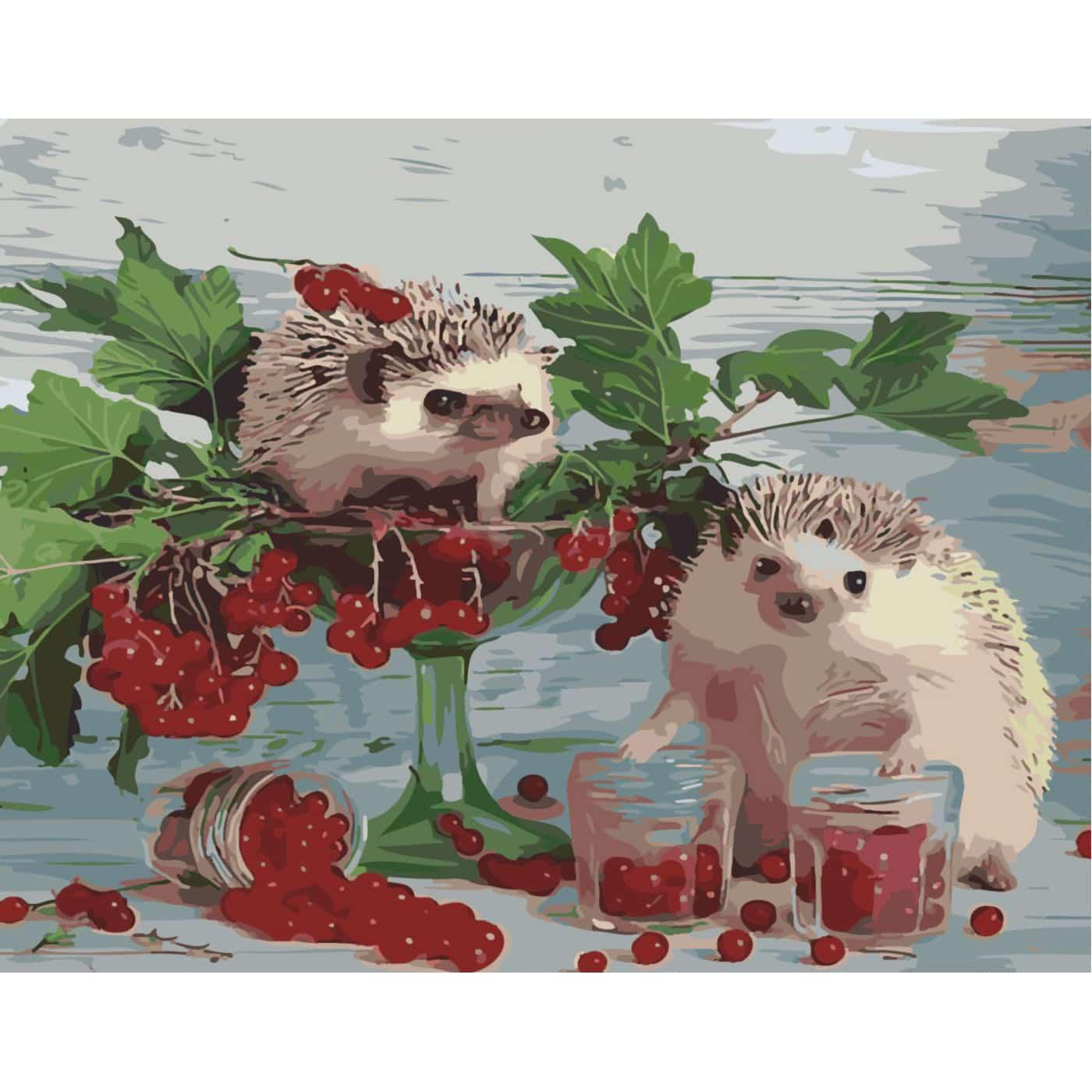 Картина по номерам Strateg Калина для ежиков 40х50 см (SY6483)