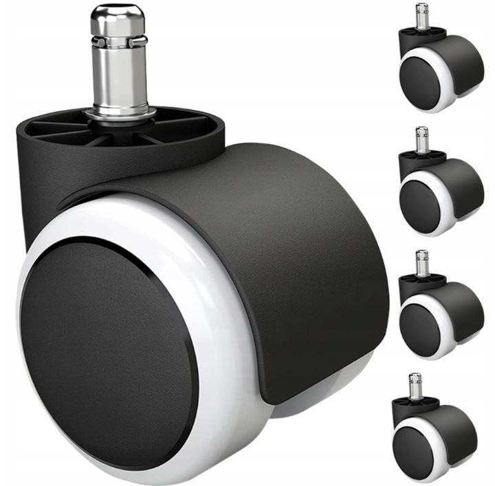 Колесо для офисного кресла Bonro нейлоновое 5 шт. Черно-белый (4878)