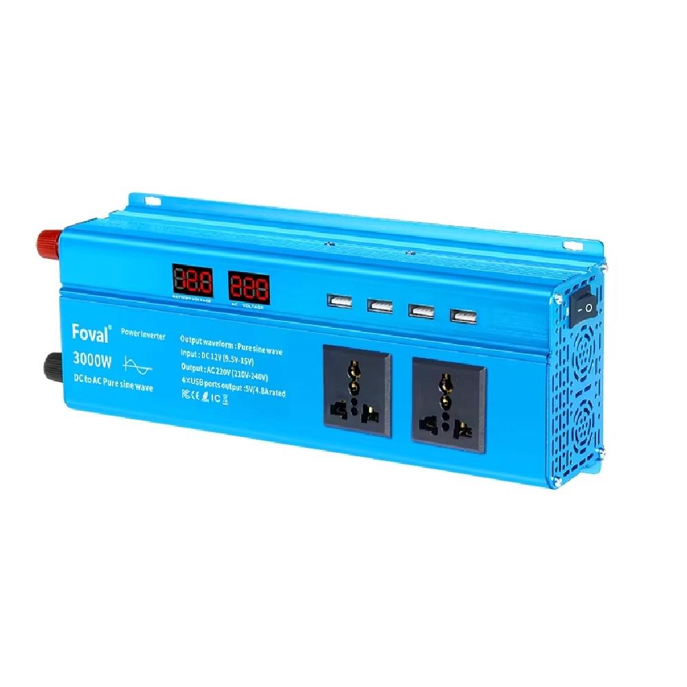 Автомобильный инвертор FOVAL чистая синусоида 3000W 220V (23034281)