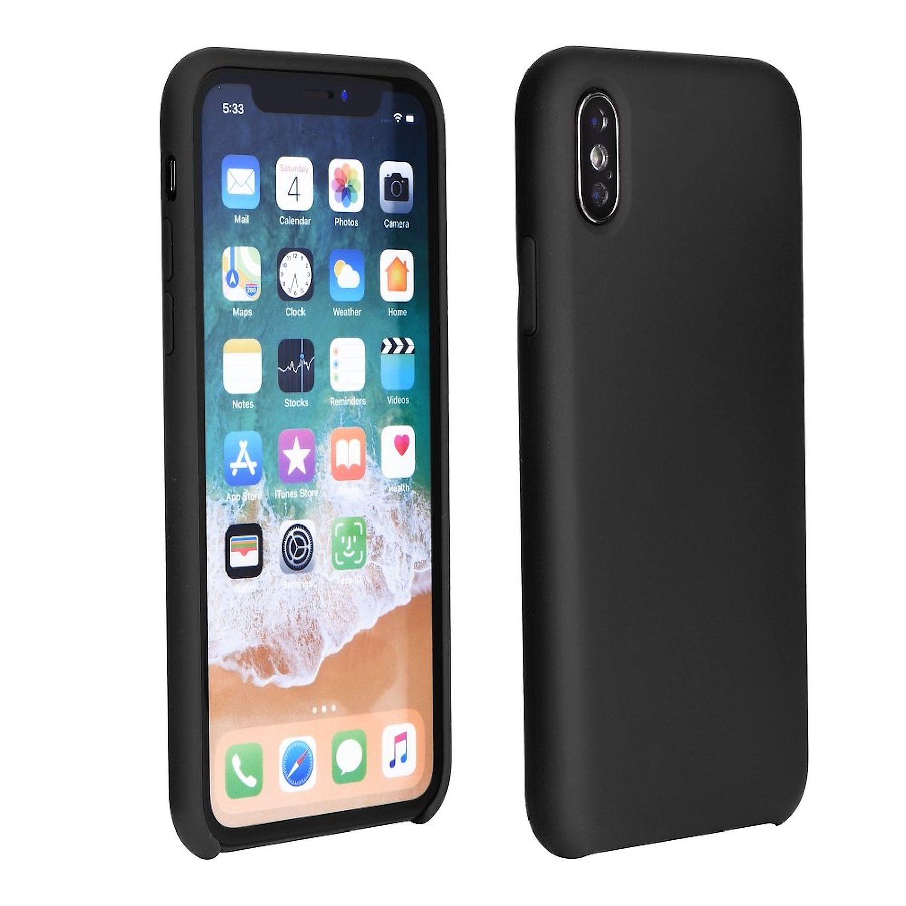 Чехол силиконовый оригинальный Silicone Case MRWE2ZM/A для Apple Iphone XS Max (6.5") Black - фото 6