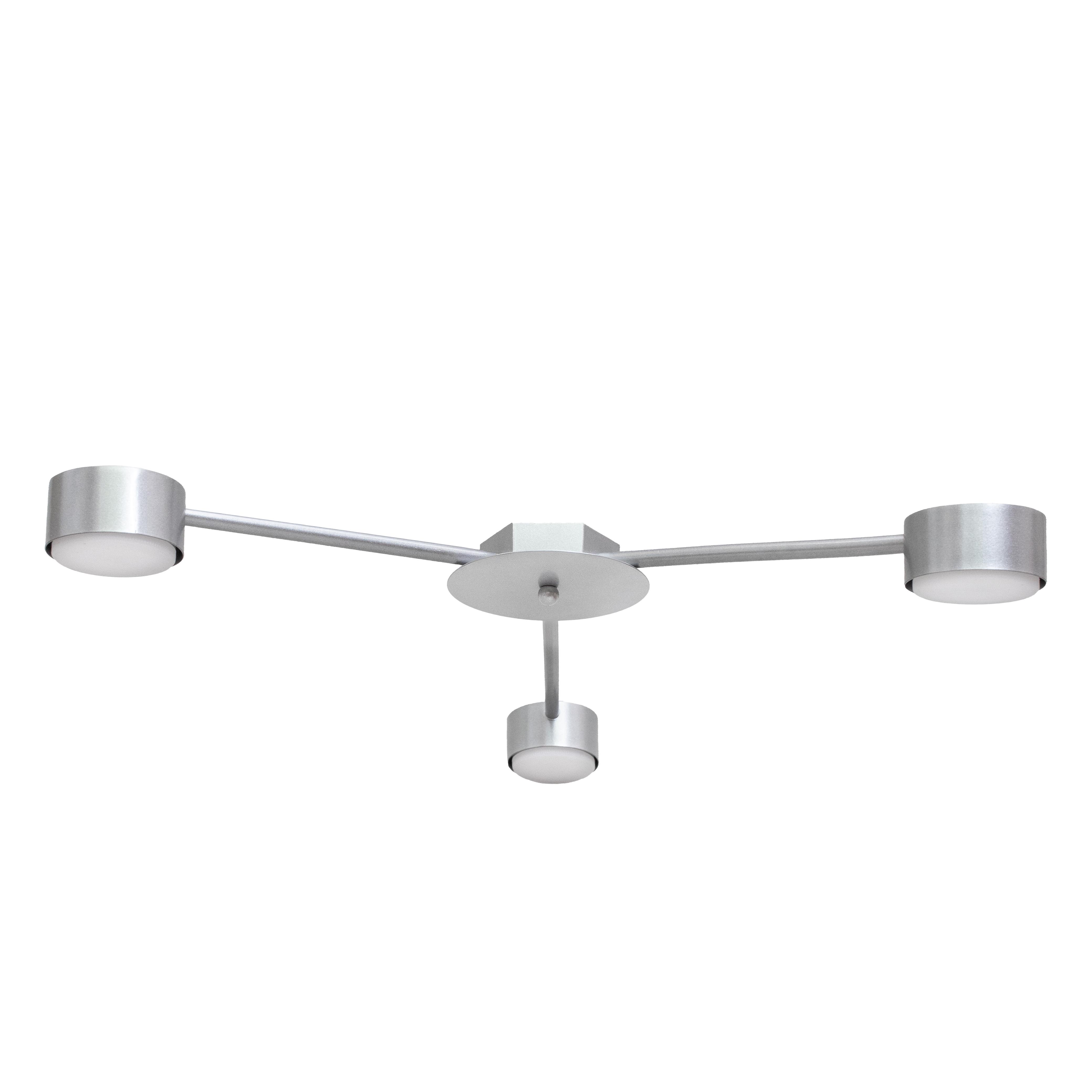 Люстра потолочная MSK ELECTRIC Copter NL 8040-3 AL на три круглых плафона под лампы GX53