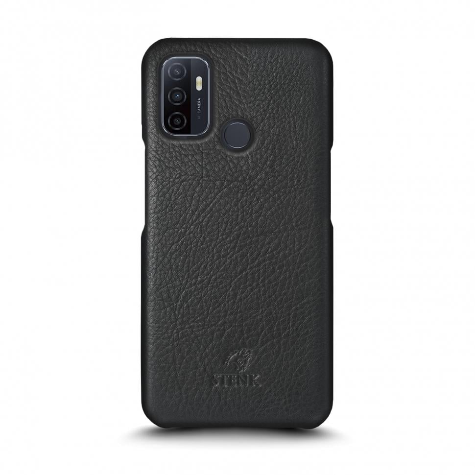 Кожаная накладка Stenk Cover для OPPO A53 Черный (69360)