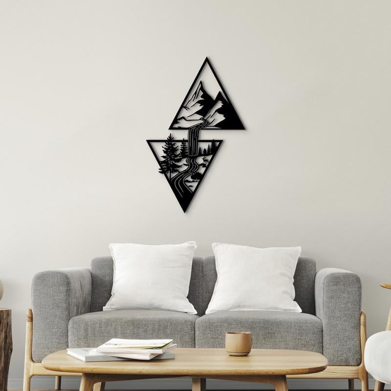 Декоративное панно Горы из дерева 35х23 см (0006 35 и 23)