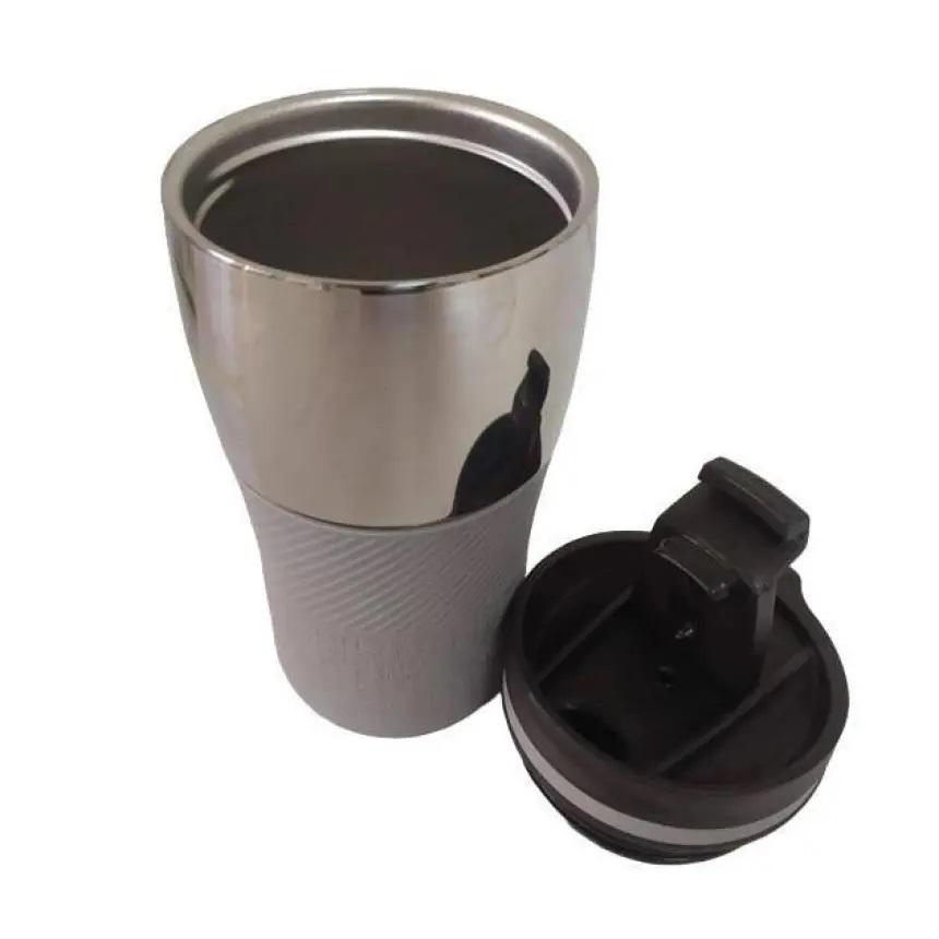 Термокружка с силиконовой TPR-вставкой Kamille KM-2155 из нержавеющей стали 320 мл Стальной/Серый (150-84-2155) - фото 4 Термокружка с силиконовой TPR-вставкой Kamille KM-2155 из нержавеющей стали 320 мл Стальной/Серый (150-84-2155) - фото 4