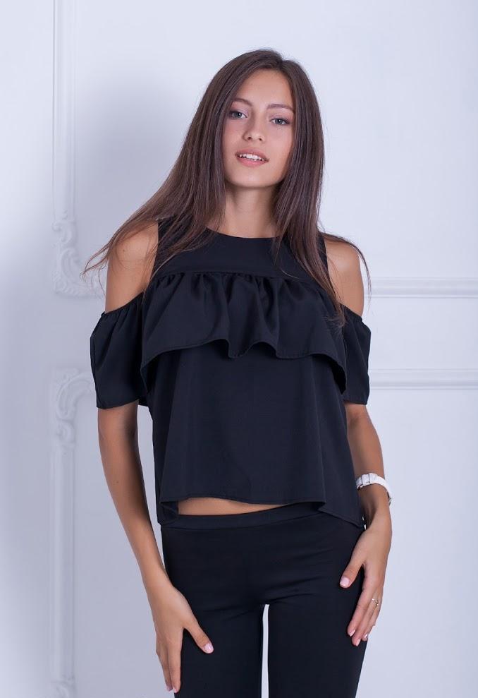 Блузка женская Podium Gabriella 20081-BLACK XS Черный