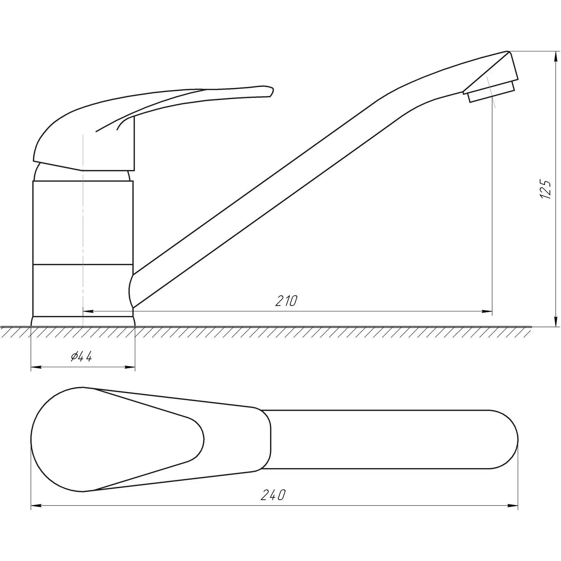 Смеситель для кухни EcoMix Elit EM-N-103 (GSR-000012253) - фото 5 Смеситель для кухни EcoMix Elit EM-N-103 (GSR-000012253) - фото 5
