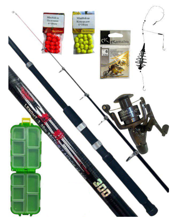 Спінінг Weida LENGHT 40-80 г 300 см/катушка COBLLA CB340/снасть Конус 50 г/коробочка 10 відд/гачки/насадки (2214968143)