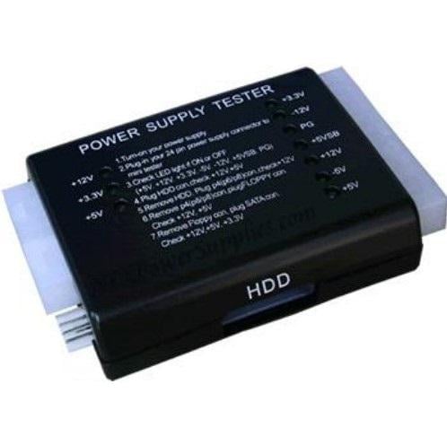 Тестер блоков питания ATX/BTX/ITX/PSU 20/24pin SATA Molex для ПК (312977)