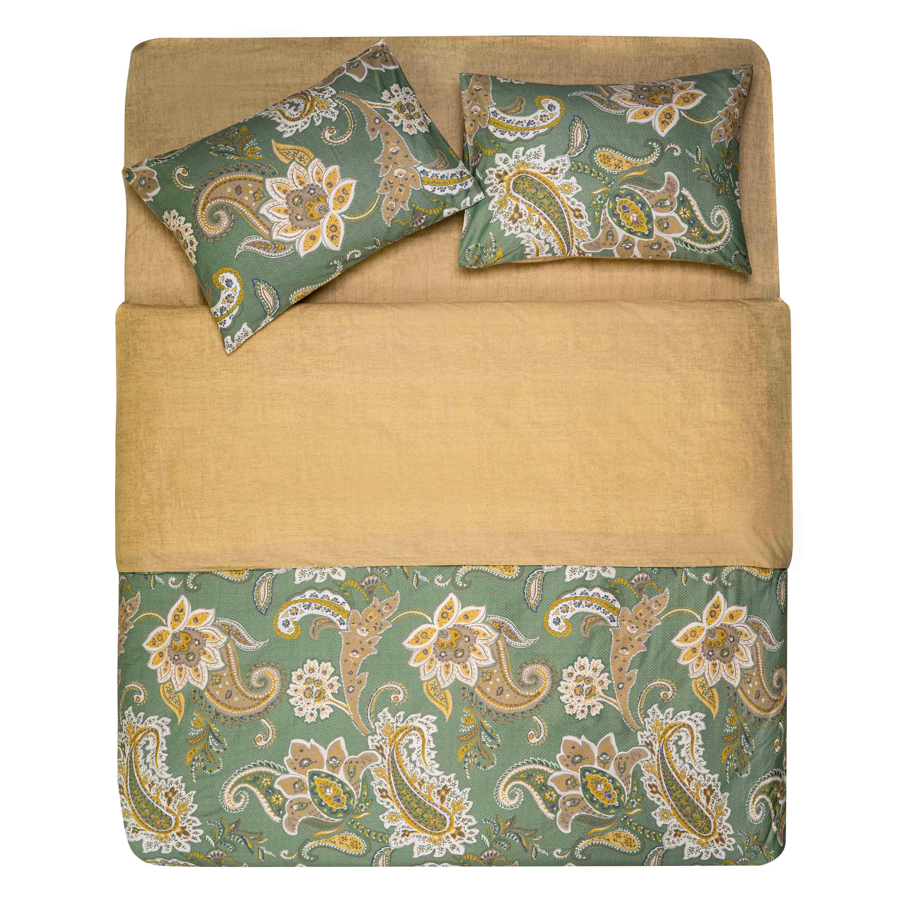 Комплект постельного белья Ardesto Gloria с принтом двухспальный евро Бежевый (ART2022BB)