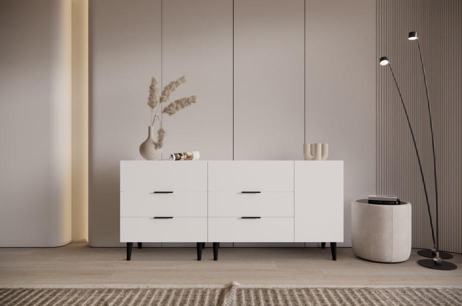 Комод большой на ножках (ROYALE3B1800WHWH)