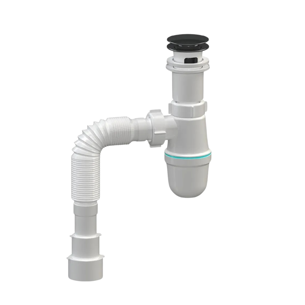 Сифон SoloPlast Т0516 з клік-клак пробкою для мийки та умивальника (2519300585)