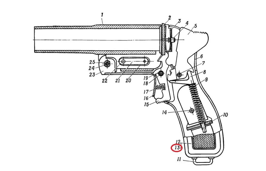 Накладка рукояті СПШ-44 ліва (1754684298) - фото 4