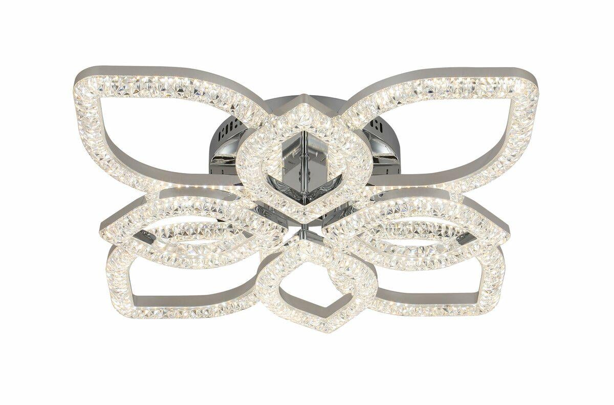 Люстра стельова світлодіодна Lighthouse SRS-19916/4+4 CR 96Wх2 Хром