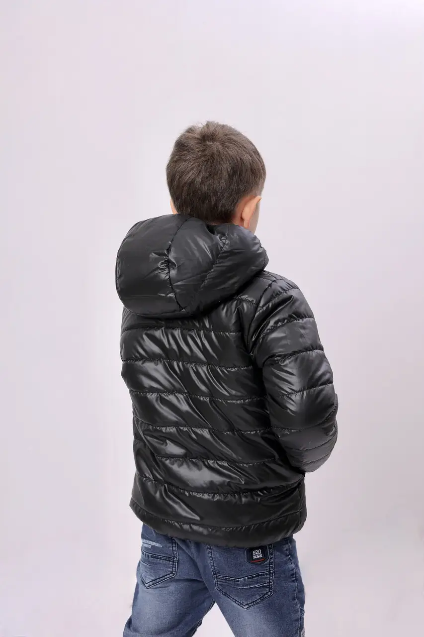 Куртка детская Саша двухсторонняя на мальчика 122 см Черный/Оранжевый (саша-пм122) - фото 2 Куртка детская Саша двухсторонняя на мальчика 122 см Черный/Оранжевый (саша-пм122) - фото 2